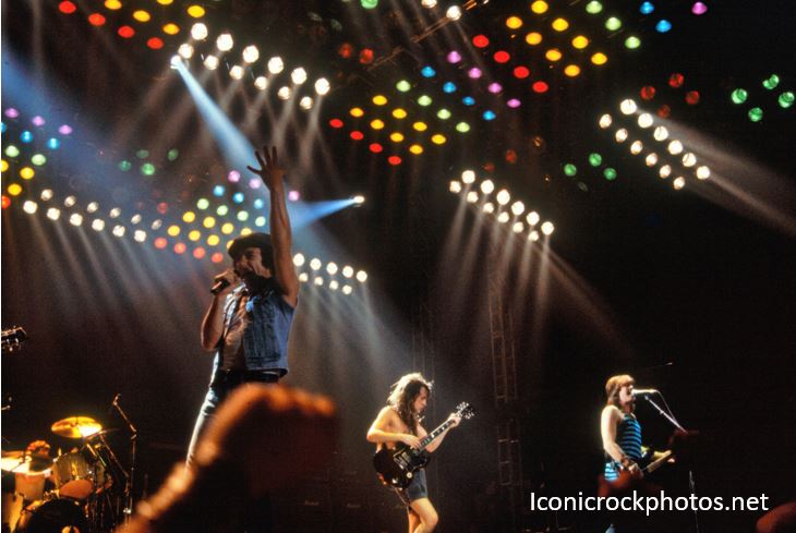 ACDC Angus Young, Brian Wilson and Malcolm Young – iconicrockphotos